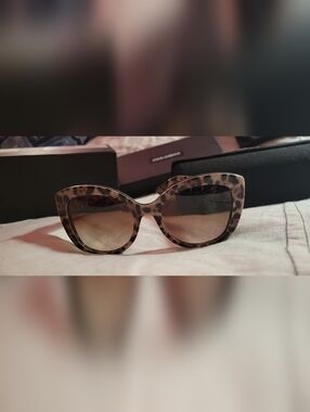 Dolce & Gabbana Tortoise Sunglasses With Case, Dustbag